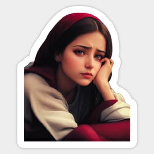 Sad Girl Sticker